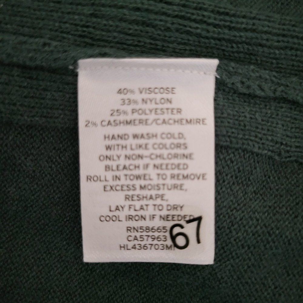 Chelsea28 Dark Green Oversized V-Neck Sweater Plus XXL NWT High-Low Neutral‎ - Picture 4 of 9